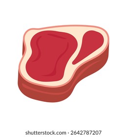 Beef Steak Icon Set  Grilled Meat, Ribeye Cut, Raw Steak Vector Pictogram for BBQ and Food Design