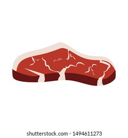 Beef steak illustration on the white background. Vector illustration
