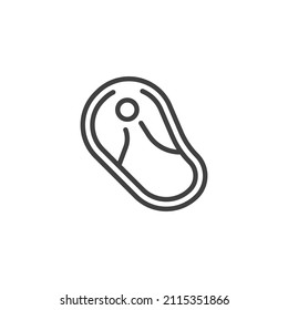 Beef steak line icon. linear style sign for mobile concept and web design. Meat steak outline vector icon. Symbol, logo illustration. Vector graphics