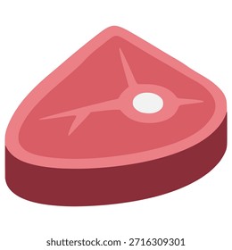 carne de bife de carne alimento cor plana vetor ilustração modelo design