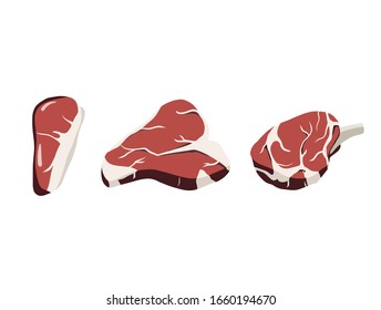 beef steak meat vector illustration editable eps file