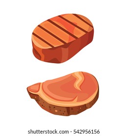 beef steak meat vector illustration