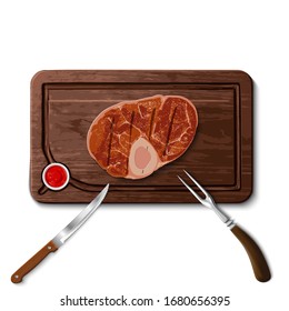 beef steak on cutting board