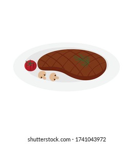  Rindsteak auf Teller