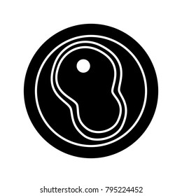 beef steak raw on plate icon image 