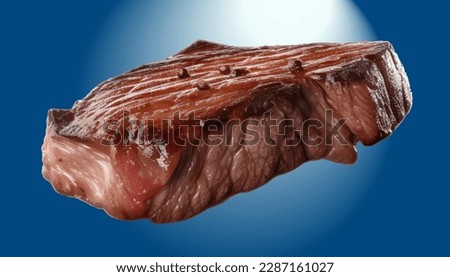 Beef steak, realistic 3d, rare grilled steak, ultra realistic, icon, falling flying, detailed, food foto