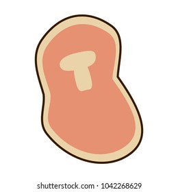 Beef steak symbol