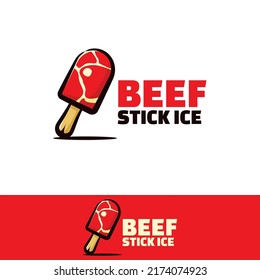 Beef stick ice art illustration