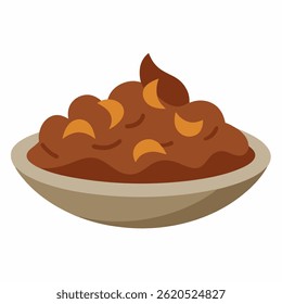 Beef stroganoff vector on white background