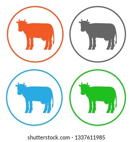 Beef symbols. Icon set. Vector.