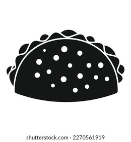 Beef taco icon simple vector. Mexican food. Tacos menu