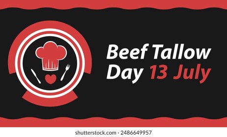 Beef Tallow Day vector banner design illustration