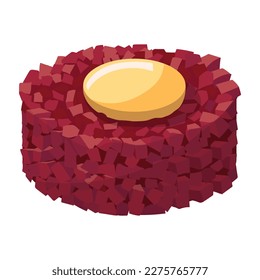 Beef tartare. Vector illustration on a white background