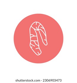 Beef tenderloin color line icon. Cutting meat. Pictogram for web page, mobile app, promo.