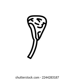 Beef tomahawk color line icon. Cutting meat. Pictogram for web page, mobile app, promo.