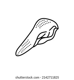 Beef tongue color line icon. Cutting meat. Pictogram for web page, mobile app, promo.