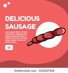 Beef Vector Illustration with full color