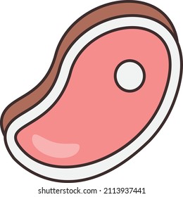 beef Vector illustration on a transparent background.Premium quality symmbols.Vector line flat icon for concept and graphic design.
