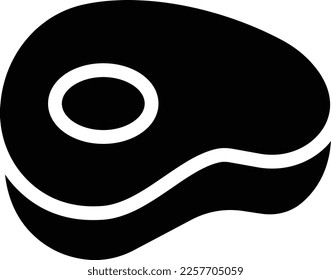 ilustración del vector de la carne en un fondo transparente. Símbolos de calidad superior. Iconos vectoriales de glifos para diseño de conceptos y gráficos.