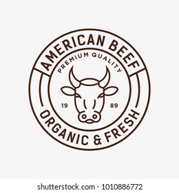 Beef - vector logo/icon illustration mascot