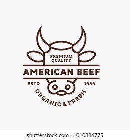 Beef - vector logo/icon illustration mascot