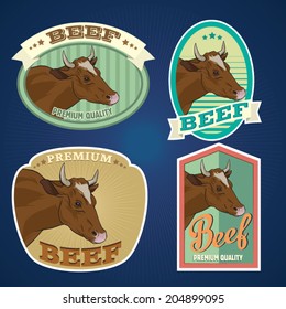 Beef vintage labels