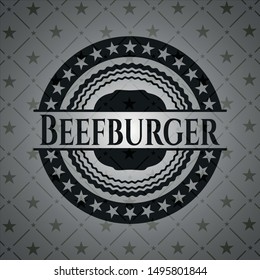 Beefburger black emblem. Vintage. Vector Illustration. Detailed.