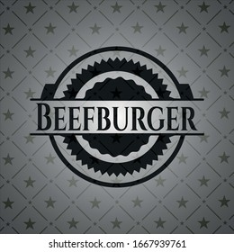 Beefburger black emblem. Vintage. Vector Illustration. Detailed.