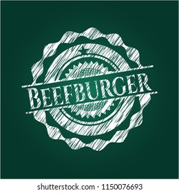 Beefburger chalkboard emblem