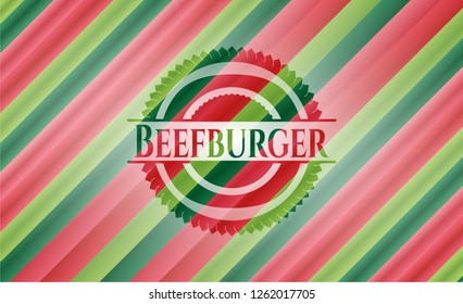 Beefburger christmas badge background.