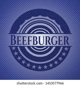 Beefburger with jean texture. Vector Illustration. Detailed.