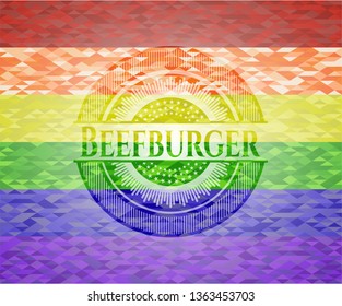 Beefburger lgbt colors emblem 