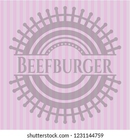 Beefburger retro pink emblem