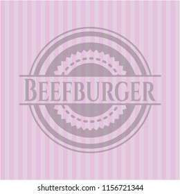 Beefburger retro style pink emblem