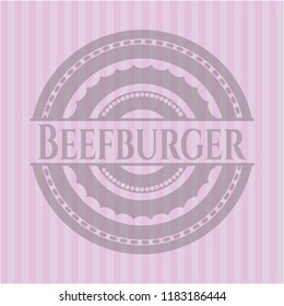Beefburger vintage pink emblem