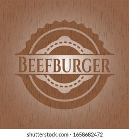 Beefburger wooden signboards. Vector Illustration.