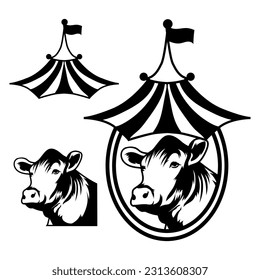 beefmaster heifer cattle livestock show logo