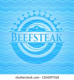 Beefsteak water representation emblem.