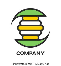 Beehive in the circle of the logo