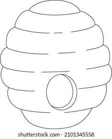 Beehive Coloring Page for Kids