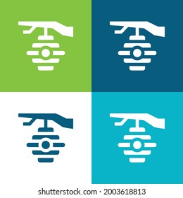 Beehive Flat four color minimal icon set