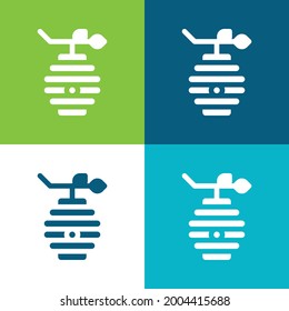 Beehive Flat four color minimal icon set