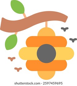 Beehive Flat Illustration Vector Design