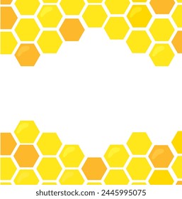 Beehive and honey illustration square background material