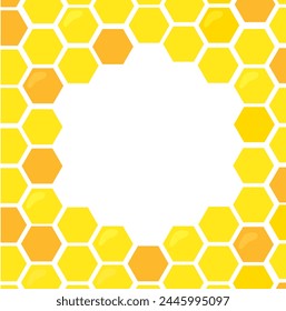 Beehive and honey illustration square background material