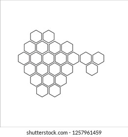 Beehive honey nature honeycomb icon - Vector