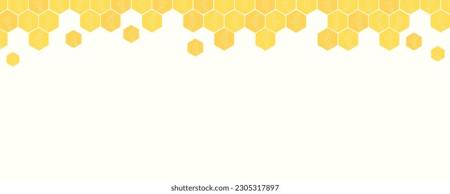Beehive honey sign with hexagon grid cells vector illustration.