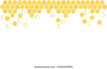 Beehive honey sign with hexagon grid cells isolated on white background vector.