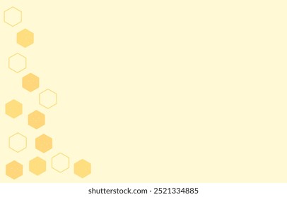 Beehive honey sign with hexagon grid cells on yellow background vector.