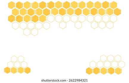 Beehive honey sign with hexagon grid cells isolated on white background vector.